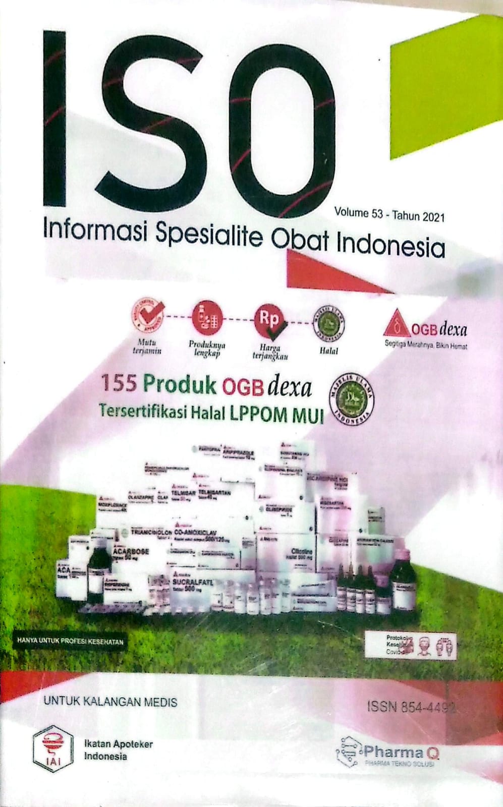 ISO : Informasi Spesialite Obat Indonesia 155 Produk OGB dexa untuk kalangan medis